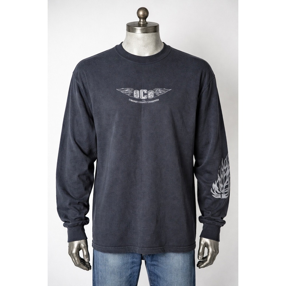 Vintage Y2K Orange County Choppers Shirt‎ Men's Large AOP Motorcycle Streetwear